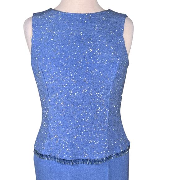 Scott McClintock Women’s Periwinkle Blue Gown with Sparkles & Beading Size 12 - Picture 2 of 15